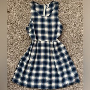 plaid mini dress blue forever21